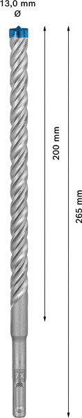 Udarni sveder EXPERT SDS plus-7X, 13 x 200 x 265 mm