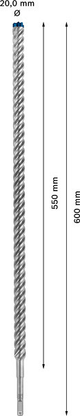 Udarni sveder EXPERT SDS plus-7X, 20 x 550 x 600 mm