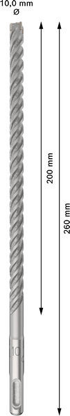 Udarni sveder PRO SDS plus-5X, 10 x 200 x 260 mm, 10 kosov