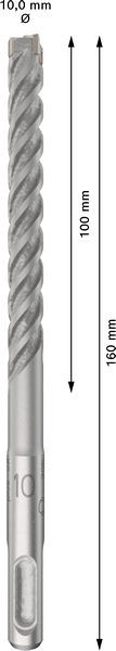 Udarni sveder PRO SDS plus-5X, 10 x 100 x 160 mm, 10 kosov