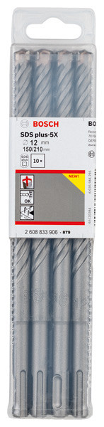 Udarni sveder PRO SDS plus-5X, 12 x 150 x 210 mm, 10 kosov