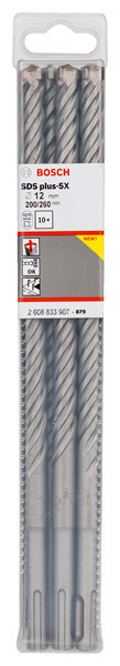 Udarni sveder PRO SDS plus-5X, 12 x 200 x 260 mm, 10 kosov
