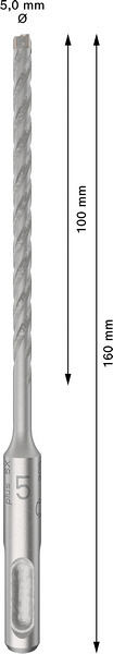 Udarni sveder PRO SDS plus-5X, 5 x 100 x 160 mm, 10 kosov