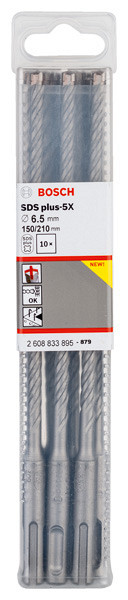 Udarni sveder PRO SDS plus-5X, 6,5 x 150 x 210 mm, 10 kosov