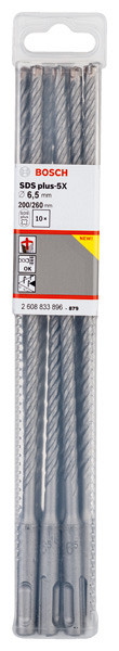 Udarni sveder PRO SDS plus-5X, 6,5 x 200 x 260 mm, 10 kosov