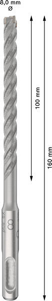 Udarni sveder PRO SDS plus-5X, 8 x 100 x 160 mm, 10 kosov
