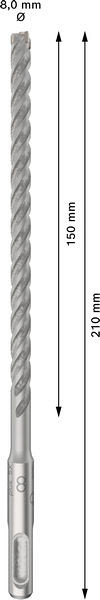 Udarni sveder PRO SDS plus-5X, 8 x 150 x 210 mm, 10 kosov