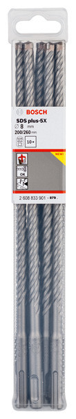 Udarni sveder PRO SDS plus-5X, 8 x 200 x 260 mm, 10 kosov