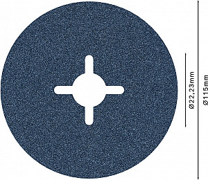 Vlaknena brusna plošča PRO R574, 115 mm, G120