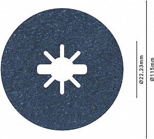 Vlaknena brusna plošča PRO R574 X-Lock, 115 mm, G36