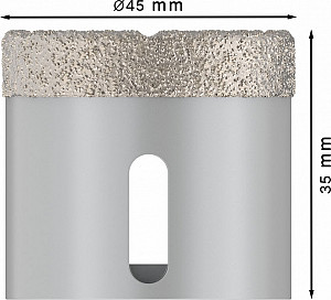 Vrtalna krona PRO Ceramic dry, 45 x 35 mm, X-Lock