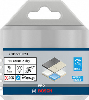 Vrtalna krona PRO Ceramic dry, 70 x 35 mm, X-Lock
