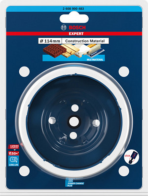 Žaga za izrezovanje lukenj EXPERT Construction Material, 114 x 60 mm