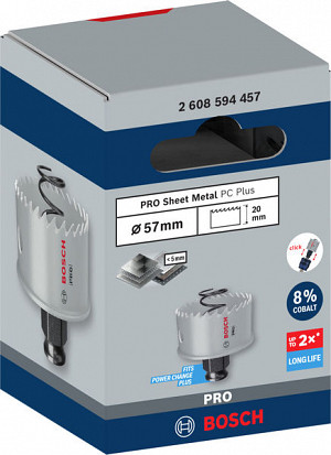 Žaga za izrezovanje lukenj PRO Sheet Metal PC Plus, 57 mm