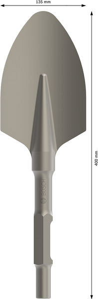Zaobljeno široko dleto PRO HEX 30-4C, 135 x 400 mm