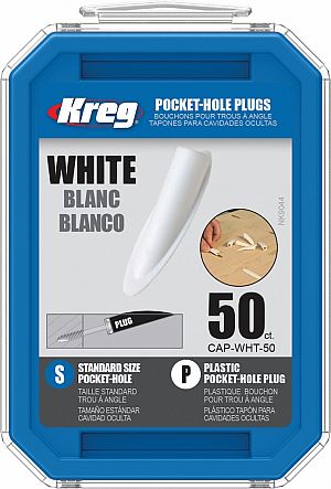 Slika izdelka: KREG® Plastičen moznik (bel), 50 kos
