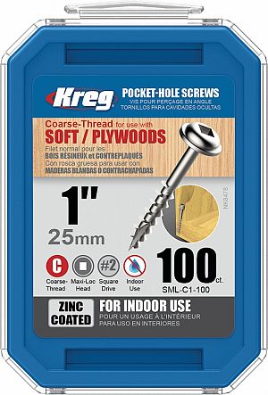Slika izdelka: KREG® Galvanizirani vijaki - 25 mm / 1" (100 kos)