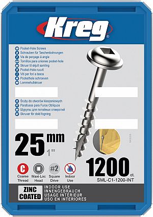 Slika izdelka: KREG® Galvanizirani vijaki - 25 mm / 1" (1200 kos) 