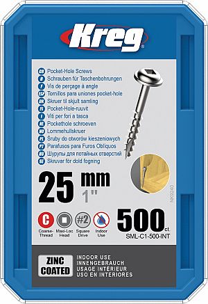Slika izdelka: KREG® Galvanizirani vijaki - 25 mm / 1" (500 kos)