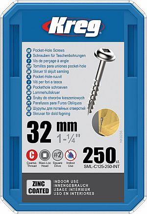Slika izdelka: KREG® Galvanizirani vijaki - 32 mm / 1.25" (250 kos)