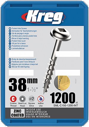 Slika izdelka: KREG® Galvanizirani vijaki - 38 mm / 1.5" (1200 kos)