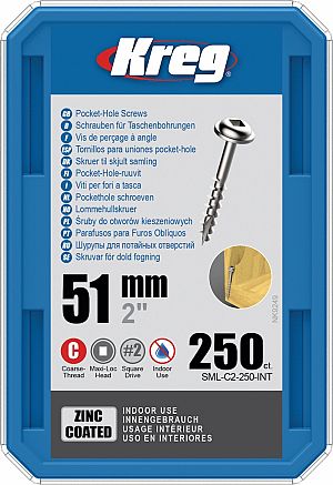 Slika izdelka: KREG® Galvanizirani vijaki - 51 mm / 2" (250 kos)