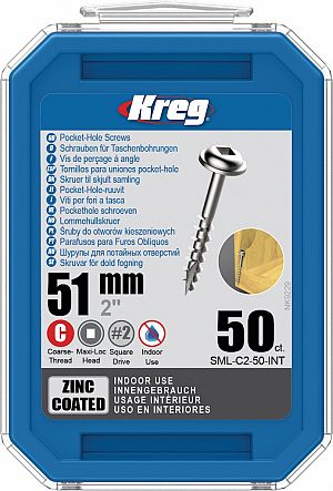 Slika izdelka: KREG® Galvanizirani vijaki - 51 mm / 2" (50 kos)