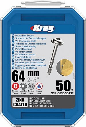 Slika izdelka: KREG® Galvanizirani vijaki - 64 mm / 2.5" (50 kos)