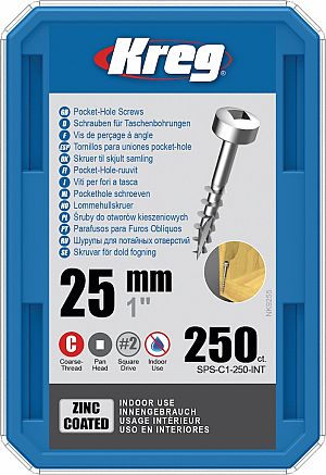 Slika izdelka: KREG® Galvanizirani vijaki - 25 mm / 1" (250 kos)