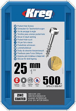 Slika izdelka: KREG® Galvanizirani vijaki - 25 mm / 1" (500 kos)