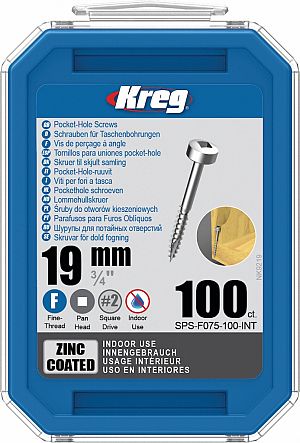 Slika izdelka: KREG® Galvanizirani vijaki - 19 mm / 0.7" (100 kos)
