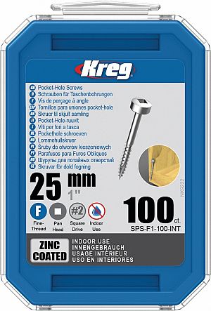 Slika izdelka: KREG® Galvanizirani vijaki - 25 mm / 1" (100 kos)