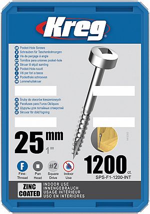 Slika izdelka: KREG® Galvanizirani vijaki - 25 mm / 1" (1200 kos)