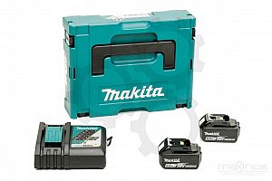 Slika izdelka: Set akumulatorjev MAKITA (2 x 18V/6,0Ah + DC18RC)