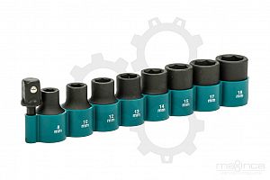 Slika izdelka: 9 - delni set MAKITA natičnih ključev 1/2 z adapterjem