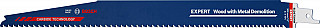 10-delni komplet listov za sabljasto žago EXPERT Wood with Metal Demolition S1267XHM