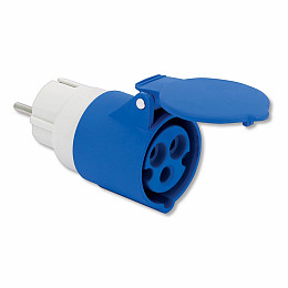 COMMEL - Schuko - CEE EURO adapter 2P+T 16A 250V