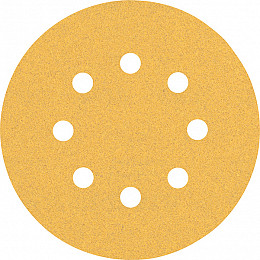 5-delni komplet brusnih papirjev z 8 luknjami EXPERT C470 za ekscentrične brusilnike, 125 mm, G 100