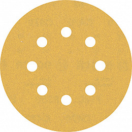 5-delni komplet brusnih papirjev z 8 luknjami EXPERT C470 za ekscentrične brusilnike, 125 mm, G 180