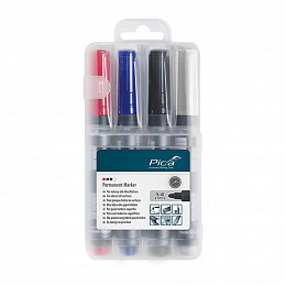 Pica Classic Permanent Marker - Komplet markerjev v 4 barvah (1-4 mm)