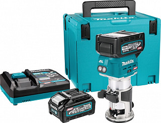Akumulatorski enoročni rezkalnik 40V XGT MAKITA RT001GM210 + FEEL THE ENERGY GRATIS BL4040F Akumulator*