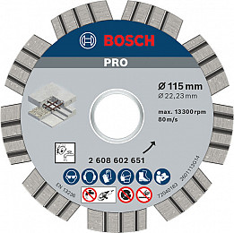 Diamantna plošča PRO Concrete, 115 x 22,23 mm