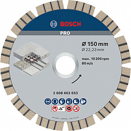 Diamantna plošča PRO Concrete, 150 x 22,23 mm