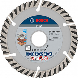 Diamantna plošča PRO Multi Material, 115 x 22,23 mm