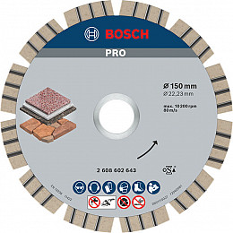 Diamantna plošča PRO Stone, 150 x 22,23 mm