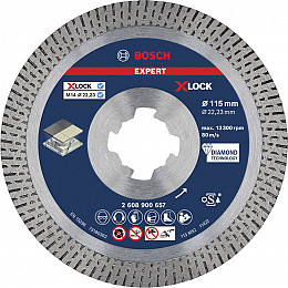 Diamantna rezalna plošča EXPERT HardCeramic X-LOCK, 115 x 22,23 x 1,4 x 10 mm