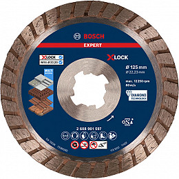 Diamantna rezalna plošča EXPERT MultiMaterial X-LOCK 125 x 22,23 x 2,4 x 12 mm