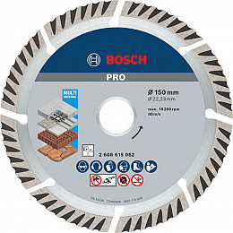 Diamantna rezalna plošča PRO Multi Material, 150 x 22,23 mm, 10 kosov