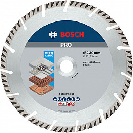 Diamantna rezalna plošča PRO Multi Material, 230 x 22,23 mm, 10 kosov
