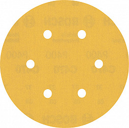 EXPERT C470 brusni papir s 6 luknjami za ekscentrične brusilnike, 150 mm, G 400, 5 kosov